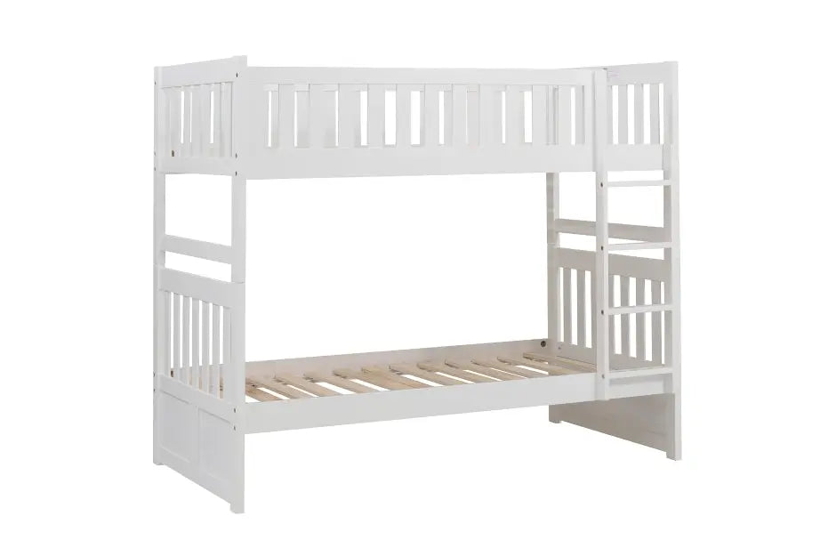 Galen Twin Over Twin Bunkbed in White B2053FFW M.A.Z