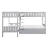 Orion Corner Bunk Bed in Grey M.A.Z