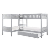 Orion Corner Bunk Bed in Grey M.A.Z