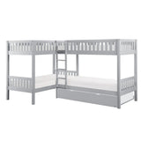 Orion Corner Bunk Bed in Grey M.A.Z