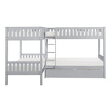 Orion Corner Bunk Bed in Grey M.A.Z