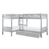 Orion Corner Bunk Bed in Grey M.A.Z