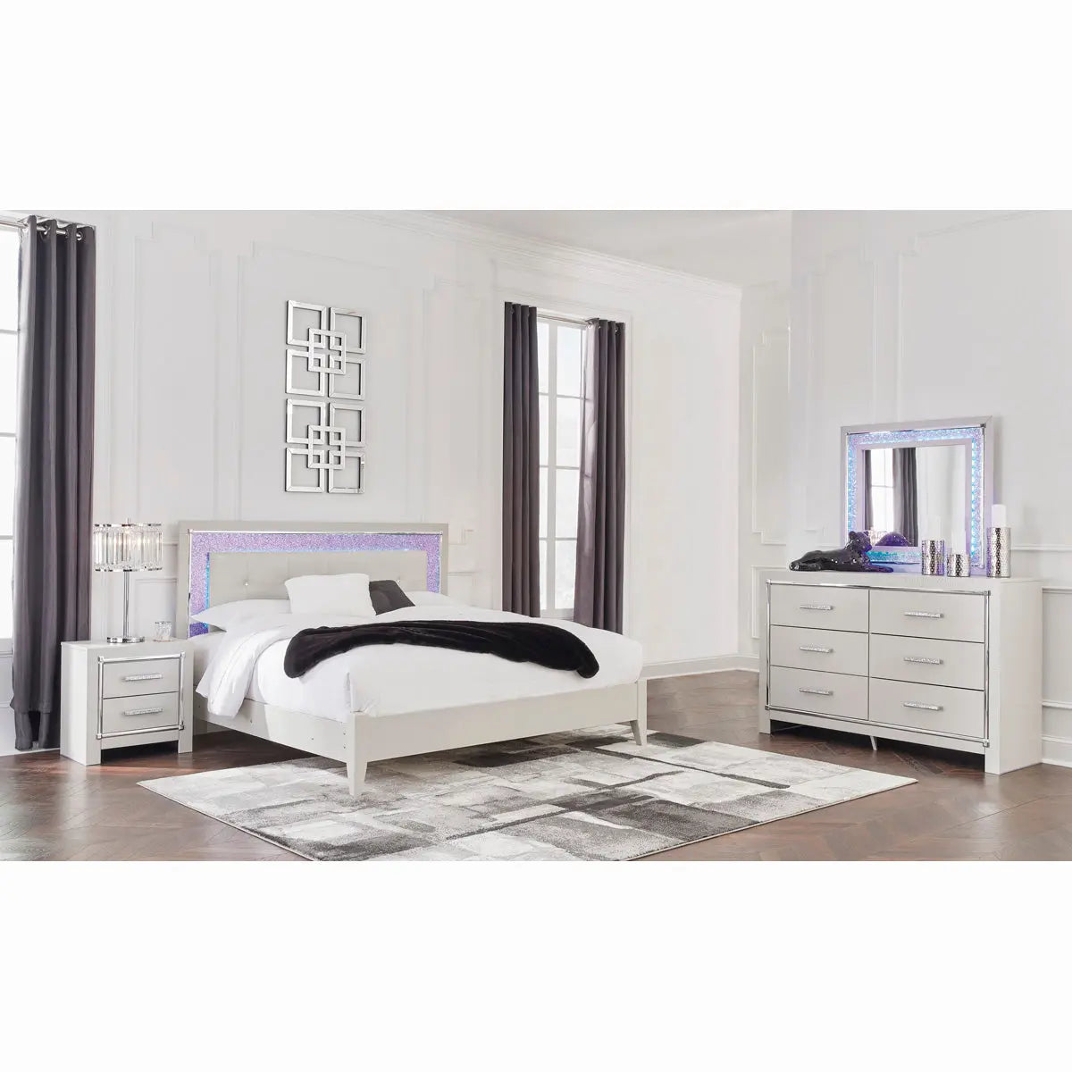 Ashley Zyniden LED Bedroom Set Signature Design by Ashley