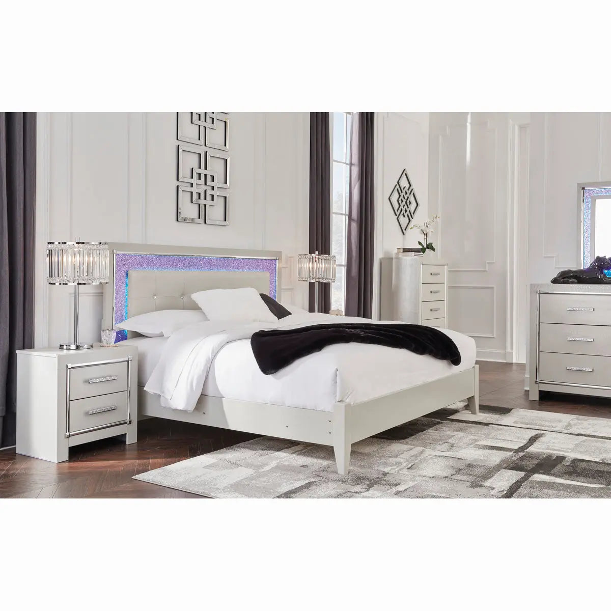 Ashley Zyniden LED Bedroom Set Signature Design by Ashley