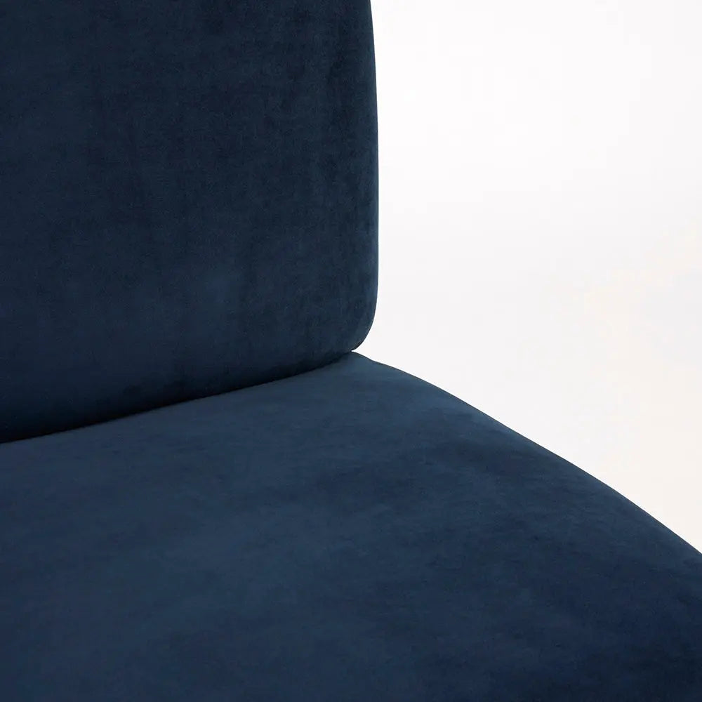 Barrymore Blue Velvet Accent Chair - Complete Home