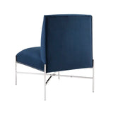 Barrymore Blue Velvet Accent Chair - Complete Home