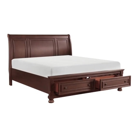 Begonia 8Pc Bedroom Set in Cherry Brown M.A.Z