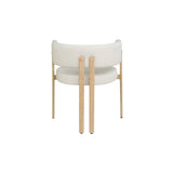 Belisse Dining Chair Set in Cream Brassex