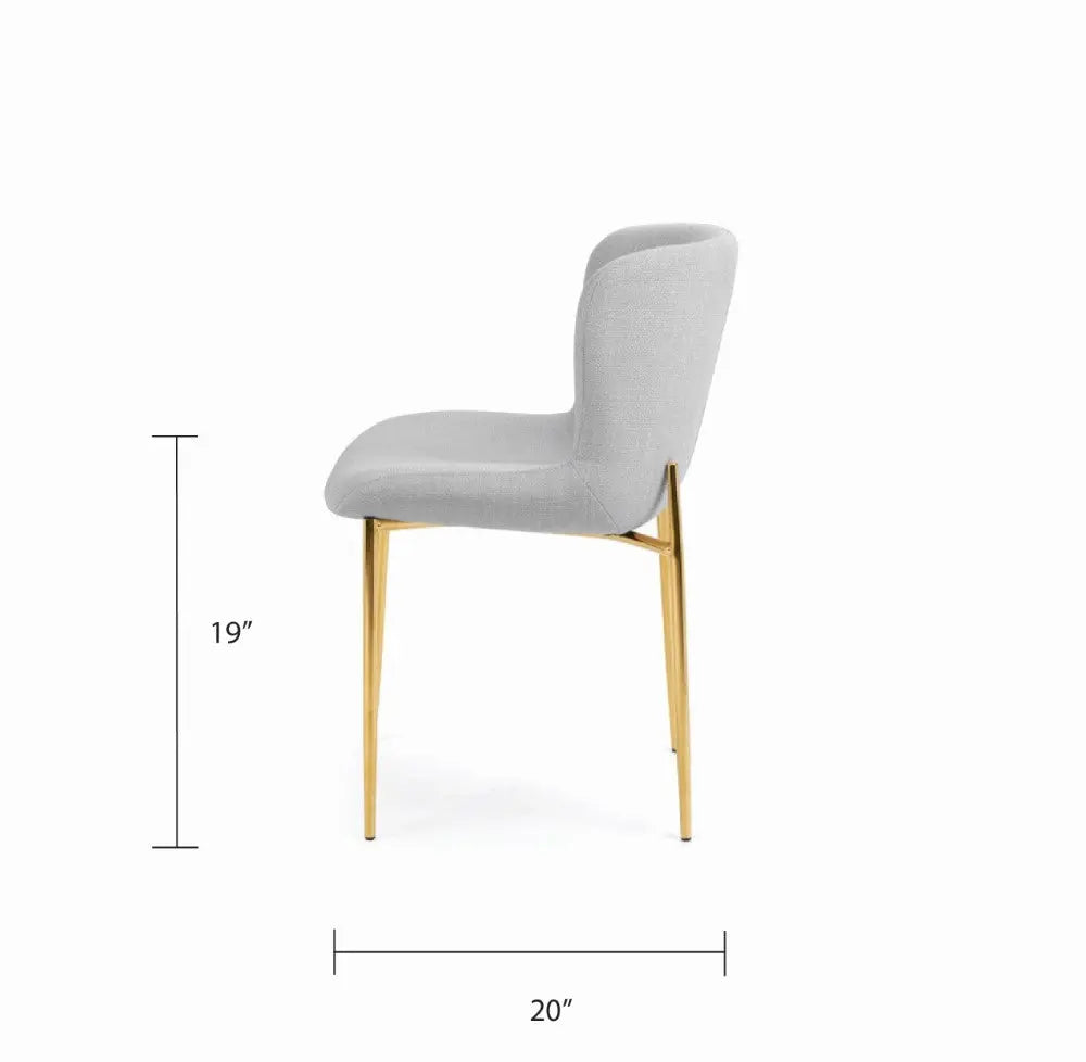 Fortina Dining Chair - Gold - Xcella Furniture