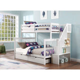 Staircase Twin Over Double Bunkbed B1852 I.F.Furniture