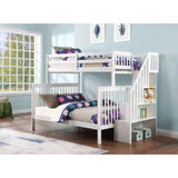 Staircase Twin Over Double Bunkbed B1852 I.F.Furniture