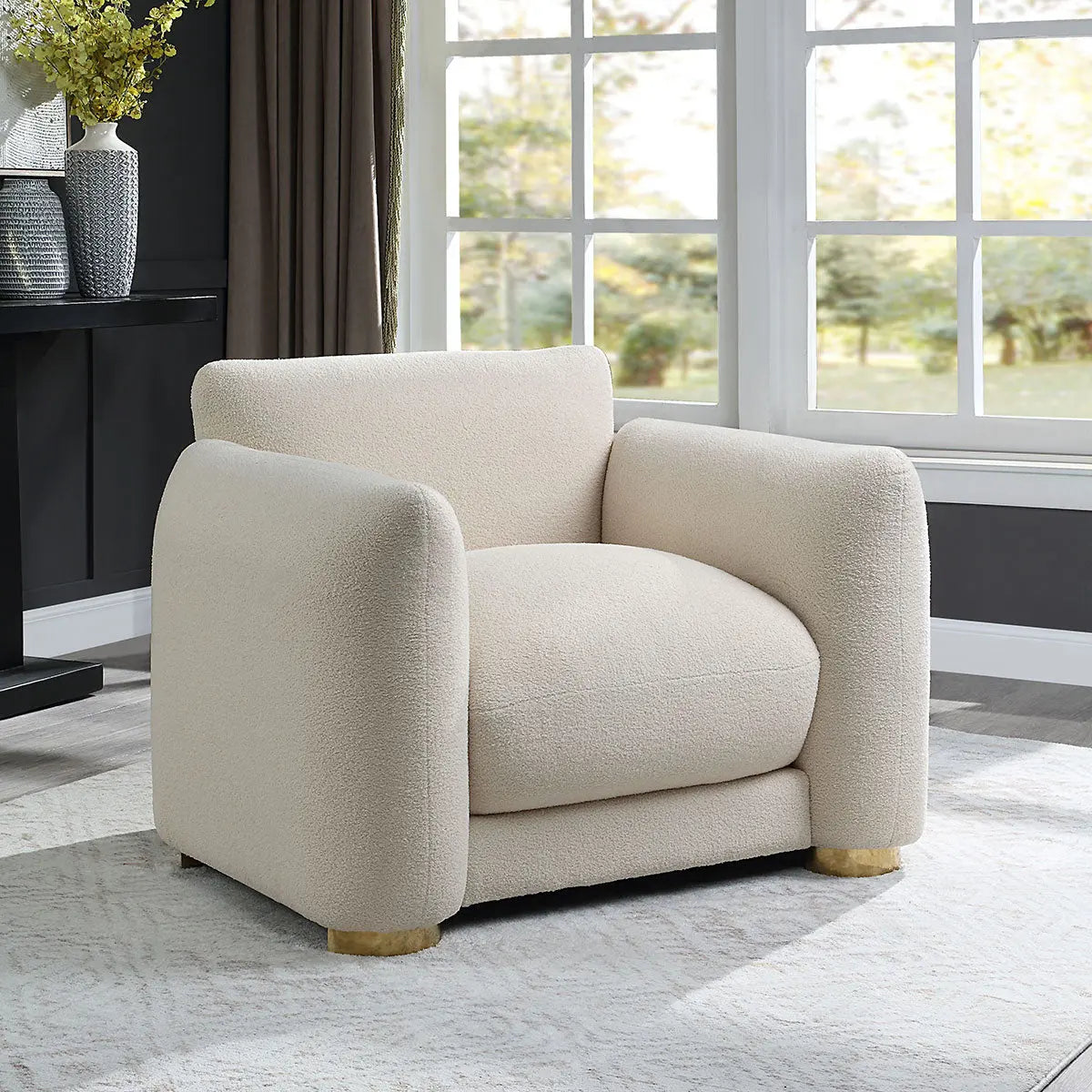 Cluff 3pc Fabric Sofa Set in Cream Matrix Furniture