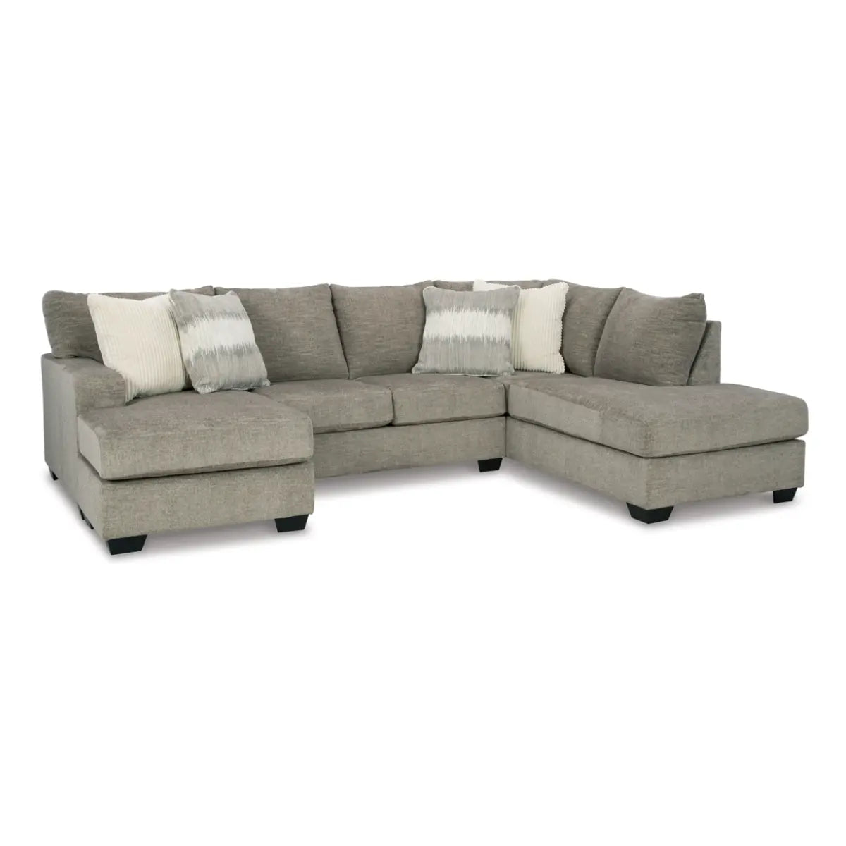 Ashley Creswell Sectional with Chaise in Stone Signature Design by Ashley