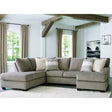 Ashley Creswell Sectional with Chaise in Stone Signature Design by Ashley