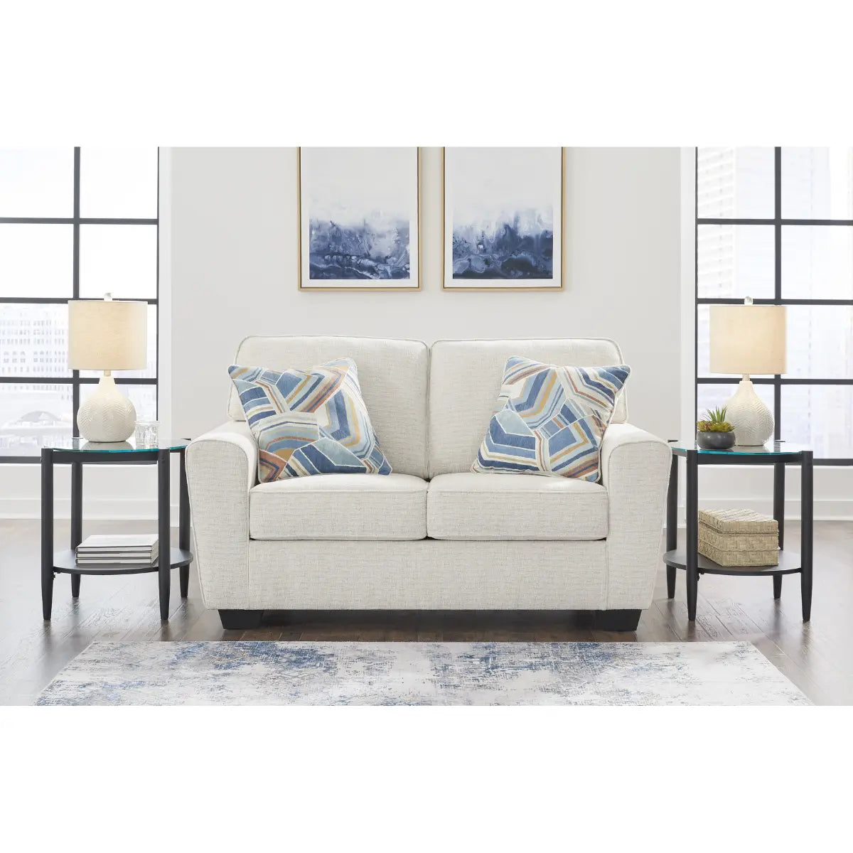 Ashley Cashton Loveseat in Snow Signature Design by Ashley