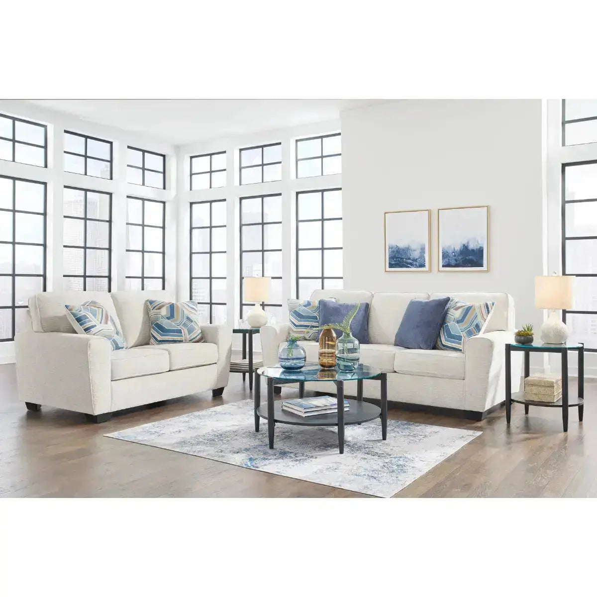 Ashley Cashton Sofa Set in Snow Signature Design by Ashley