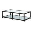 Caspian Rectangular Coffee Table Black Metal Xcella