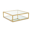 Caspian Square Coffee Table Brushed Gold Xcella