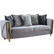 Chanelle Fabric Sofa in Grey/Beige Matrix Furniture