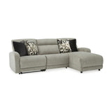 Ashley Colleyville Power Reclining Sectional in Stone Signature Design by Ashley