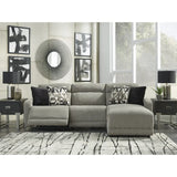 Ashley Colleyville Power Reclining Sectional in Stone Signature Design by Ashley