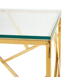 CAROLE Gold End Table - Complete Home Furnish