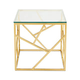 CAROLE Gold End Table - Complete Home Furnish