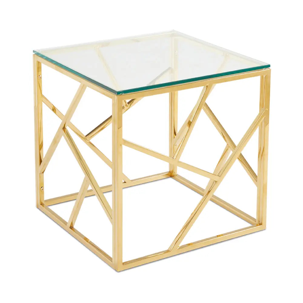 CAROLE Gold End Table - Complete Home Furnish