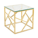 CAROLE Gold End Table - Complete Home Furnish