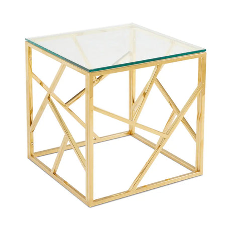 CAROLE Gold End Table - Complete Home Furnish