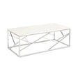 Carole Faux Marble Coffee Table - Silver