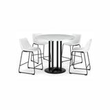 Ashley Centiar Counter Height 5Pc Dining Set in White - Complete Home Furnish