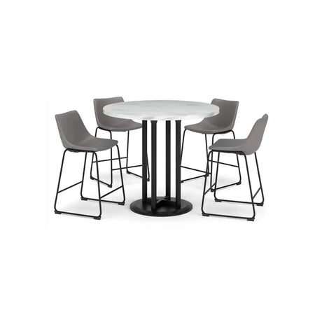 Ashley Centiar Counter Height 5Pc Dining Set in Grey - Complete Home Furnish