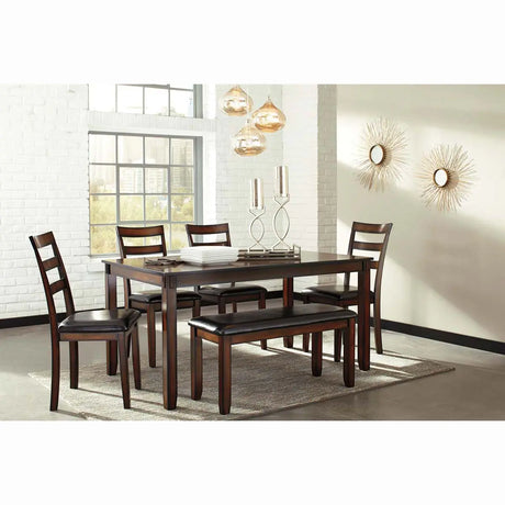 Ashley Coviar 6Pc Dining Set in Brown - Complete Home Furnish