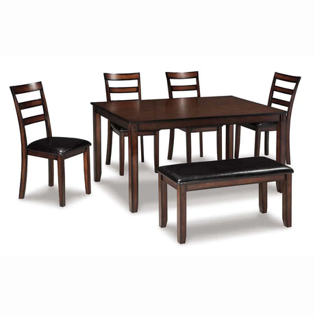 Ashley Coviar 6Pc Dining Set in Brown - Complete Home Furnish