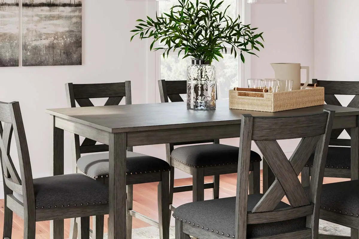 Ashley Caitbrook 7Pc Dining Set in Grey - Complete Home Furnish