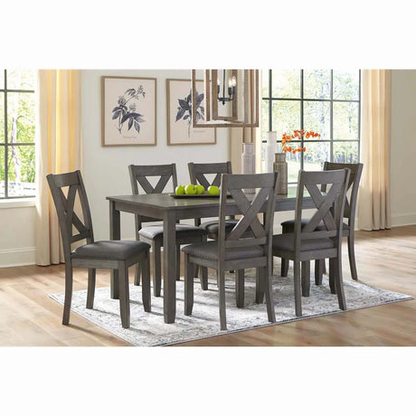 Ashley Caitbrook 7Pc Dining Set in Grey - Complete Home Furnish