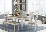 Ashley Skempton 6Pc Dining Set in Two Tone Finish - Complete Home Furnish