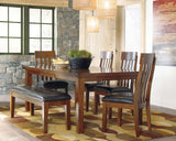 Ashley Ralene 6Pc Dining Set in Medium Brown - Complete Home Furnish