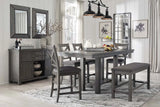 Ashley Myshanna Counter Height 6Pc Dining Set in Grey - Complete Home Furnish