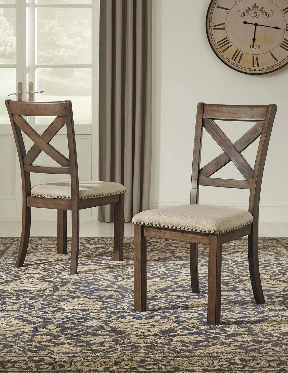 Ashley Moriville 6Pc Dining Set in Grayish Brown - Complete Home Furnish