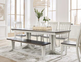 Ashley Darborn 6Pc Dining Set in Grey & Brown - Complete Home Furnish