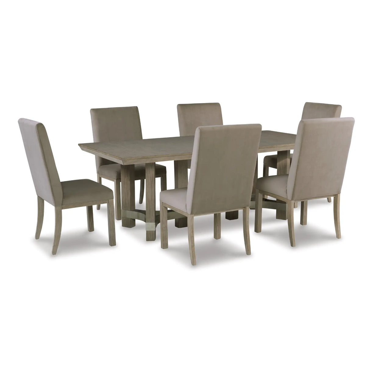 Ashley Chrestner Dining Set in Grey Brown Signature Design by Ashley