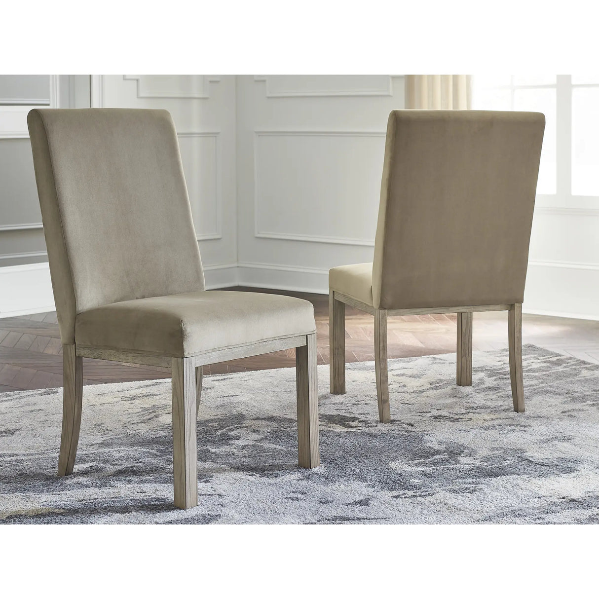 Ashley Chrestner Dining Set in Grey Brown Signature Design by Ashley