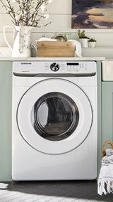 Samsung 27 inch 7.5 cu. ft. Electric Dryer in White DVE45T6005W Samsung