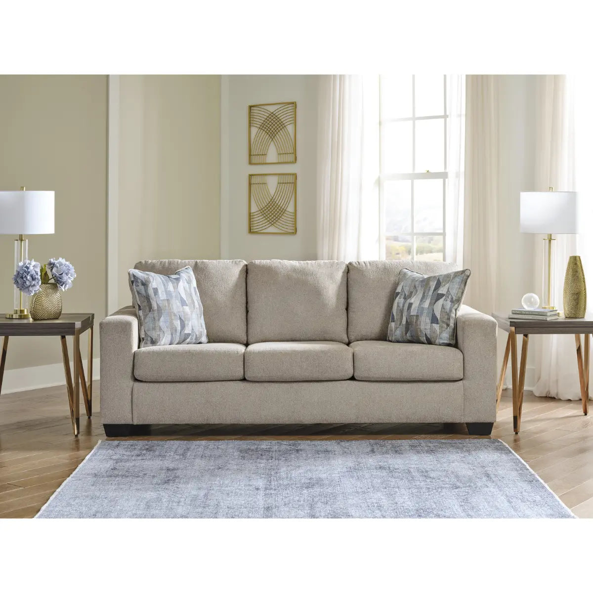 Ashley Deltona Sofa Set in Parchment Complete Home Furnish