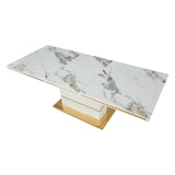 T200 Marble Look Dining Table B2M