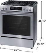 Frigidaire 30" Gas Range with Conviction Bake in Stainless Steel FCFG3083AS Frigidaire