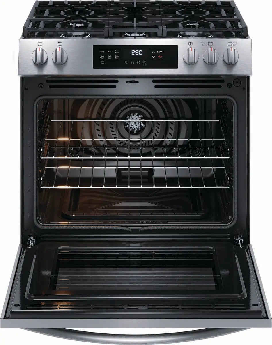 Frigidaire 30" Gas Range with Conviction Bake in Stainless Steel FCFG3083AS Frigidaire