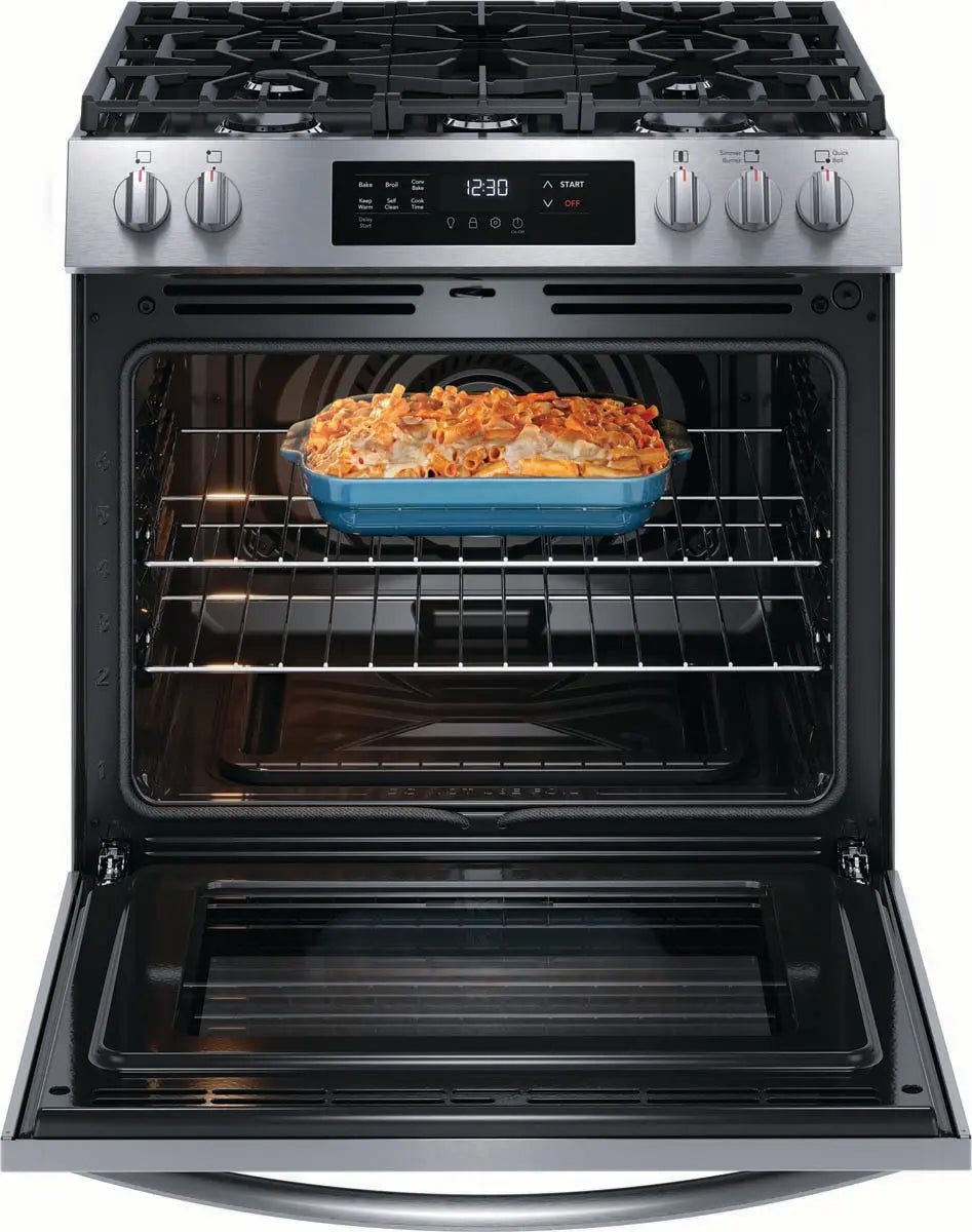 Frigidaire 30" Gas Range with Conviction Bake in Stainless Steel FCFG3083AS Frigidaire